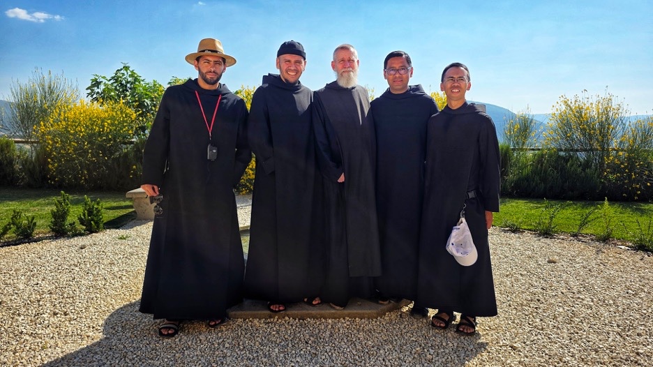 Monks with Fr. Cassian Folsom